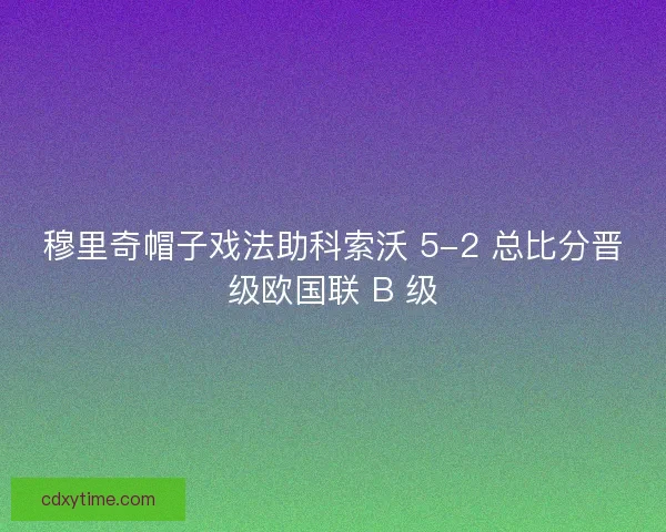 穆里奇帽子戏法助科索沃 5-2 总比分晋级欧国联 B 级